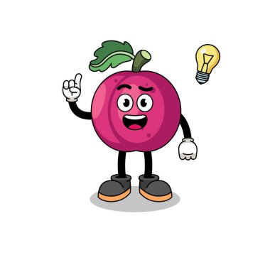 Erikli meyve karikatürü bir fikir edinin, karakter tasarımı