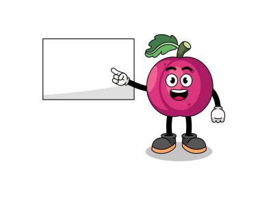 Erik meyvesi çizimi sunumu, karakter tasarımı