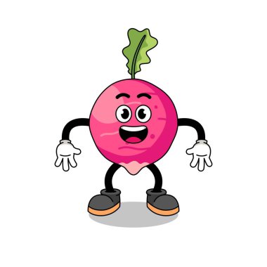 Şaşırtıcı jestli turp çizgi filmi, karakter tasarımı