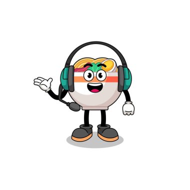 Müşteri hizmetleri olarak şehriye kasesinin maskotu tasarımı, karakter tasarımı