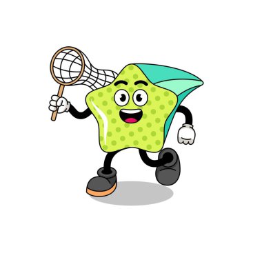 Kelebek yakalayan kayan yıldız çizgi filmi, karakter tasarımı