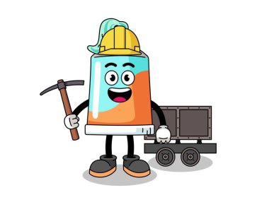 Diş macunu madencisinin maskotu, karakter tasarımı