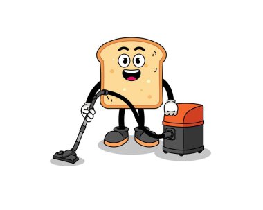 Ekmeğin karakteristik maskotu elektrikli süpürge, karakter tasarımı