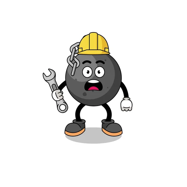 Персонаж Ілюстрація Кульки Помилкою 404 Дизайн Персонажа — стоковий вектор