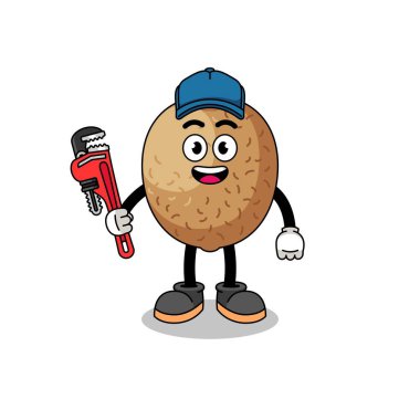 kiwifruit çizim karikatürü tesisatçı, karakter tasarımı