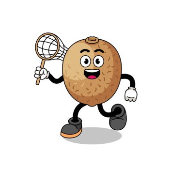 Kelebek yakalayan kiwifruit çizgi filmi, karakter tasarımı