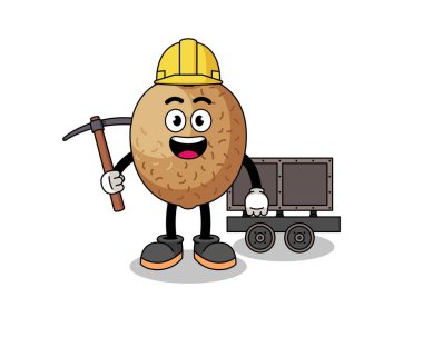 Kiwifruit madencisinin maskotluk tasarımı, karakter tasarımı