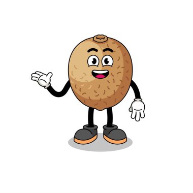 kiwifruit çizgi filmi hoş geldin pozu, karakter tasarımı