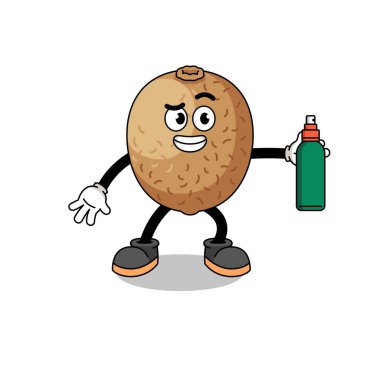 kiwifruit çizim karikatürü sivrisinek kovucu, karakter tasarımı