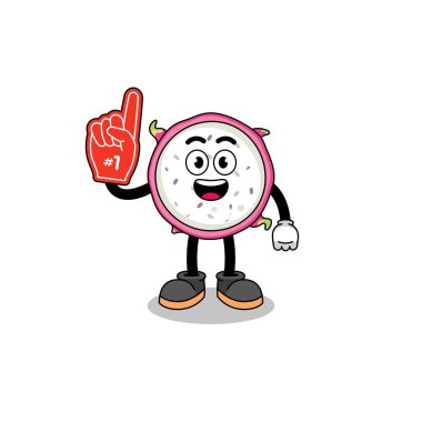 Bir numaralı ejderha meyvesi hayranlarının çizgi film maskotu, karakter tasarımı