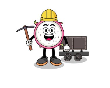 Ejderha meyve madencisinin maskotu, karakter tasarımı