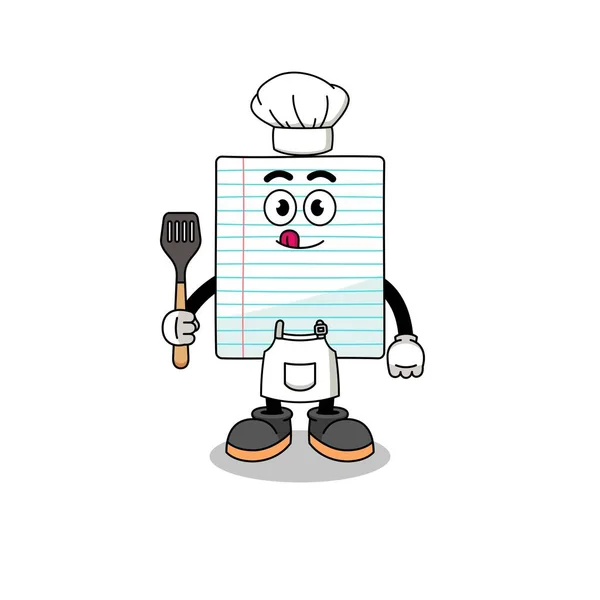 纸厨的吉祥物图解 人物设计 — 图库矢量图片
