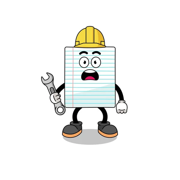 Personagem Ilustração Papel Com Erro 404 Design Personagem —  Vetores de Stock