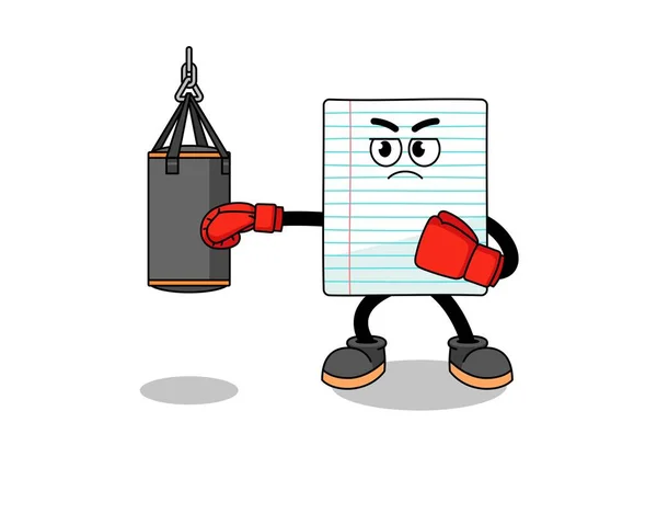 Ilustración Boxeador Papel Diseño Personajes — Archivo Imágenes Vectoriales