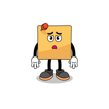 Hüzünlü bir karikatür çizimi, karakter tasarımı.