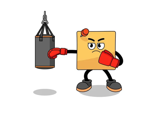 Illustration Klibbig Boxer Teckendesign — Stock vektor