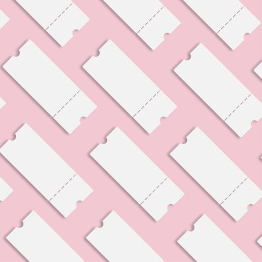 Pembe arka planda boş indirim kuponu modelleme şablonu tasarımı. Vektör çizimi. EPS 10.