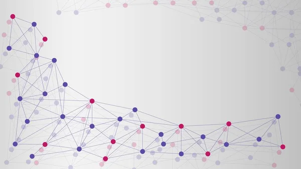 Abstract polygonal with connecting dots and lines background template design. Digital technology concept background. Vector illustration.