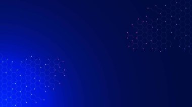 Parçalı soyut altıgen. Molekül, kimyasal, bilimsel, genetik, teknoloji ve bilim arkaplan tasarımı kavramı. Vektör illüstrasyonu.