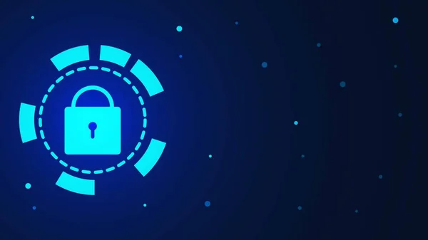 Кібербезпека Фону Іконою Блокування Захист Даних Конфіденційність Безпечний Інтернет Інтернет — стоковий вектор