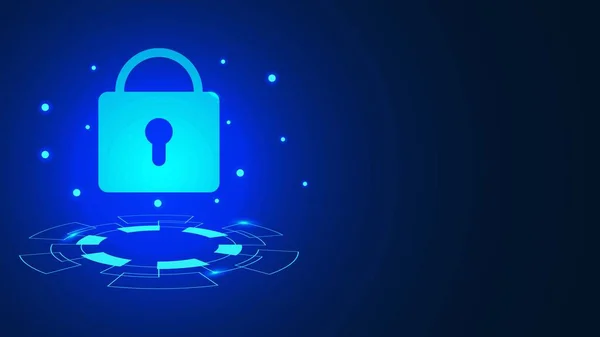 Технологія Кібербезпеки Захисту Інформації Мережевого Єднання Особиста Безпека Даних Іконою — стоковий вектор