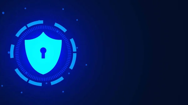 Кіберзахисний Щит Конфіденційності Інтернету Кіберзахисту Концепції Захисту Персональних Даних Фонового — стоковий вектор