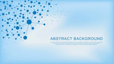 Tıbbi konsept geçmişi için soyut moleküler yapı. Vektör illüstrasyonu.