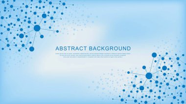 Tıbbi konsept geçmişi için soyut moleküler yapı. Vektör illüstrasyonu.