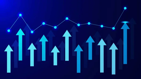 Ticaret yatırım geçmişi için iş ya da finansal büyüme. Vektör illüstrasyonu.