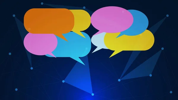 Brainstorming Ide Sociale Netværk Med Dialog Talebobler Møde Udtalelse Diskutere – Stock-vektor