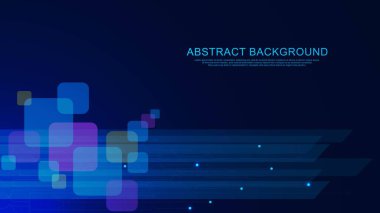 Soyut geleceksel enerji teknolojisi geçmişi. Çizgili çizgiler ve parlayan parçacıklarla dikdörtgen. Büyük veri görselleştirme kavramı. Vektör illüstrasyonu.