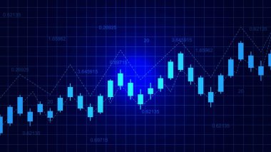 Dijital iş mumu grafiği. Finansal yatırım, borsa ve senet ticareti kavramı. Vektör illüstrasyonu.