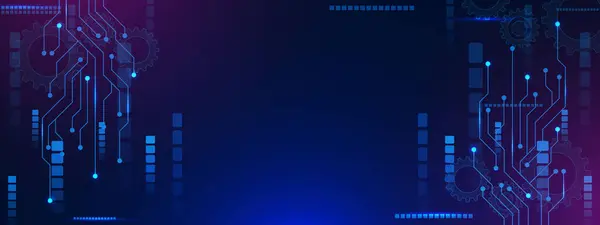 Soyut dijital bilim ve teknoloji geçmişi. Büyük veri hesaplama ve gelecek veri işleme kavramı. vektör illüstrasyonu 