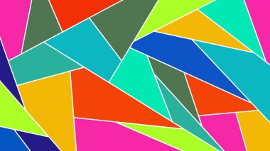 Renkli mozaik duvar kağıdı tasarımı. Minimum ve modern geometrik desen. Vektör illüstrasyonu