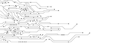 Devre kartı dokusuna sahip soyut dijital teknoloji arka planı. İletişim ve mühendislik konsepti için elektronik ana kart. Vektör illüstrasyonu