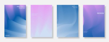Soyut minimalist eğimli dikey poster seti. Kitap kapağı tasarımı, afiş, broşür ve reklamlar için uygun. Vektör illüstrasyonu