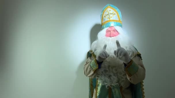 Pohádka Měsíců Nicholas Wonderworker Saint Nicholas Winter Month Leden Únor — Stock video