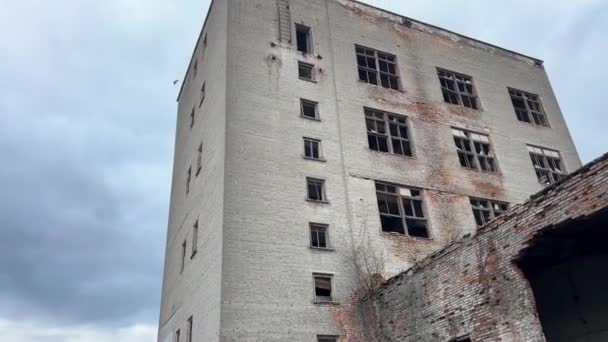 War City Air Bomb Hit Residential Apartment Building Ruins Chemical — Vídeos de Stock