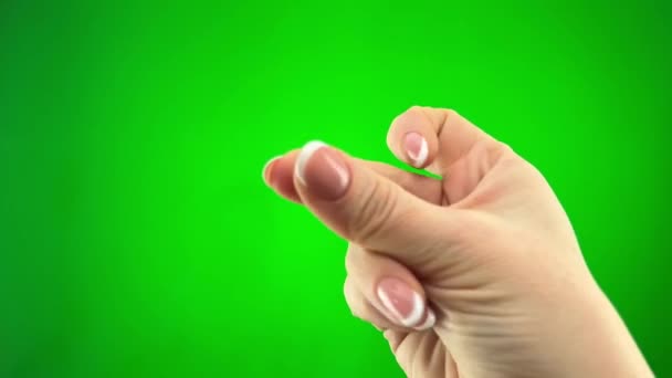 Κλείσε Δάχτυλά Σου Χέρι Σπάζοντας Δάχτυλό Του Κάνοντας Χειρονομία Χέρι — Αρχείο Βίντεο