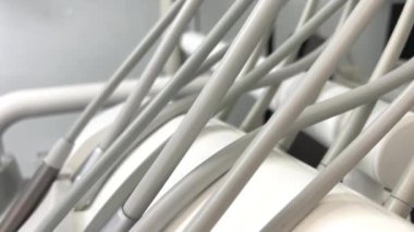 dentist tools in a dental clinic close up. equipment of a modern dental office. High quality 4k footage