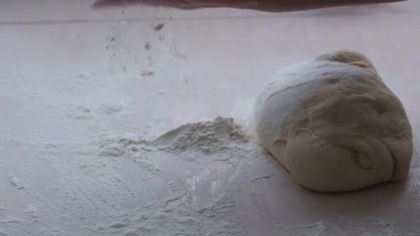 Rolling Pin Downloaded Dough Pies Pizza Close Light Table How — Video Stock