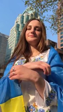 Love Ukraine concept. hands in heart form Ukraine flag color yellow and blue Independence day of Ukraine, Flag, Constitution day Education, school, art painitng concept girl in vyshyvanka