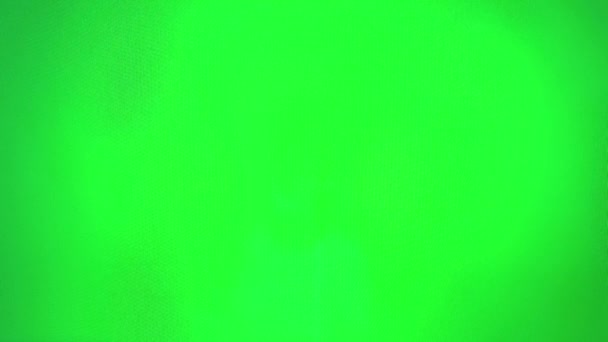 Green Screen Chroma Key Man Opens Windows Two Fingers Spreads — Vídeos de Stock