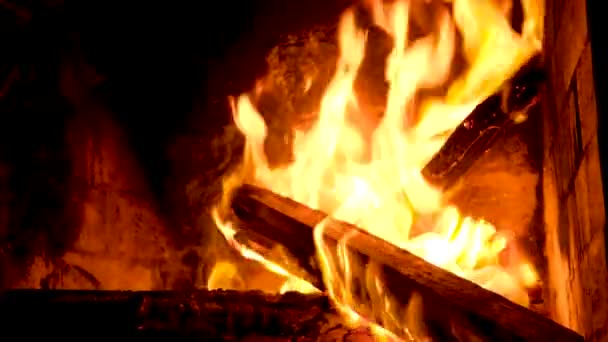 Ogień Rozpala Pali Wybuch Ognia Wysokiej Jakości Materiał — Wideo stockowe
