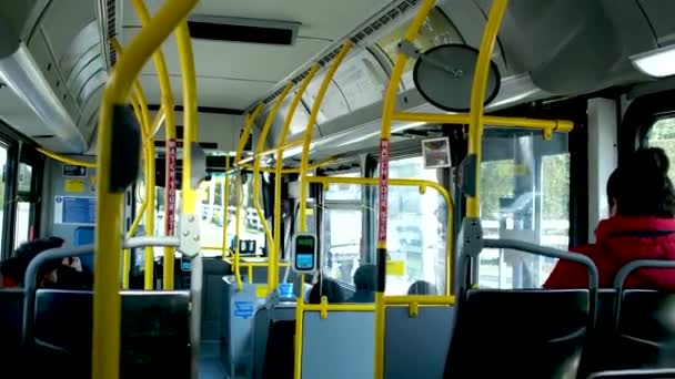 Vancouver Canadá 2022 Tap Machine Translink Bus Out Order Because — Vídeo de Stock