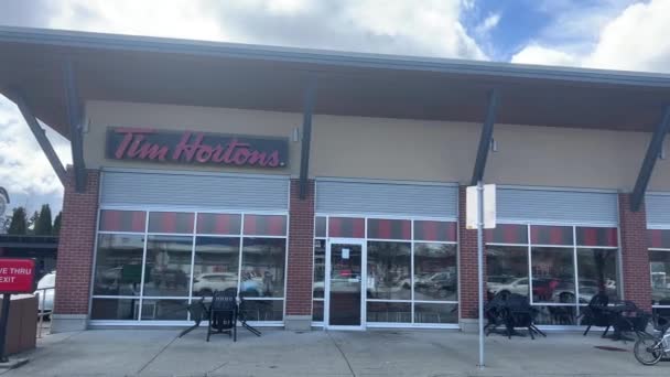 Tim Hortons Restoran Strip Alışveriş Merkezi Sunnyside Mahallesi Tim Hortons — Stok video