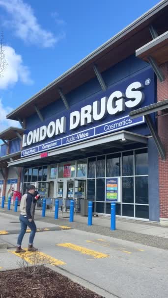 Londyn Narkotyki Kanadyjski Sklep Siedzibą Richmond Kolumbia Brytyjska Koncentruje Się — Wideo stockowe
