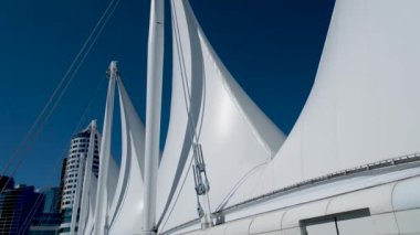 Vancouver, BC, Kanada. Vancouver BC 'de Kanada' nın 4k çözünürlüklü bir yan görüntüsü. Yüksek kalite 4k görüntü