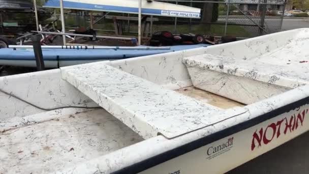 Old Mill Boathouse Rowing Sailing Paddling Center City Port Moody — Stock Video