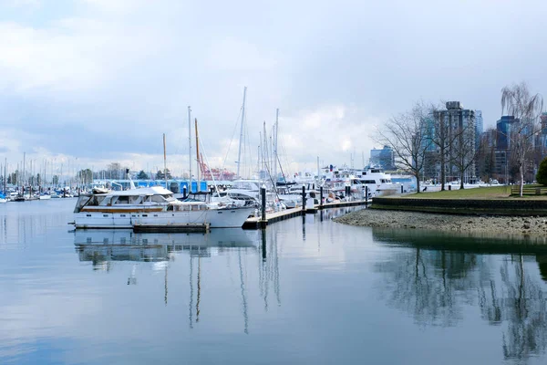 Beau Port Port Marina Havre Voiliers Yachts Eau Bleue Lac — Photo